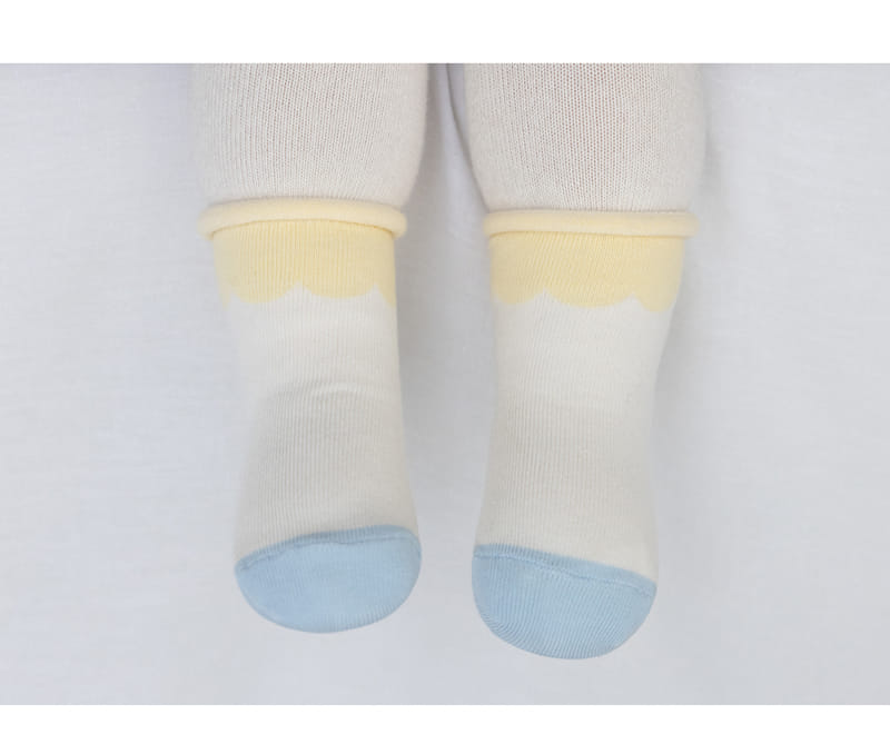 Kids Clara - Korean Baby Fashion - #babyoutfit - Fluy Rolling Baby Socks (5ea 1set) - 2