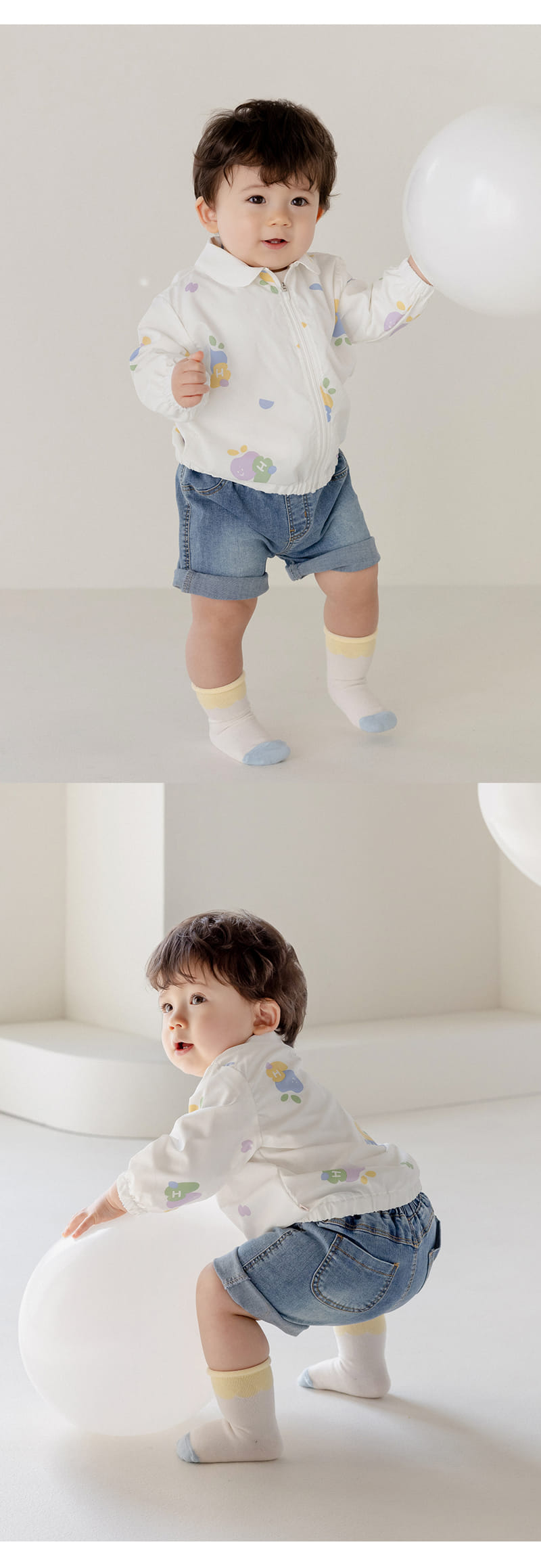 Kids Clara - Korean Baby Fashion - #babyoutfit - Fluy Rolling Baby Socks (5ea 1set) - 3