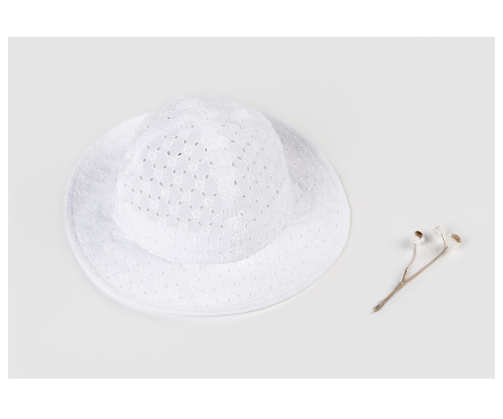 Kids Clara - Korean Baby Fashion - #babyoutfit - Miru Eyelet Baby Sun Hat - 5