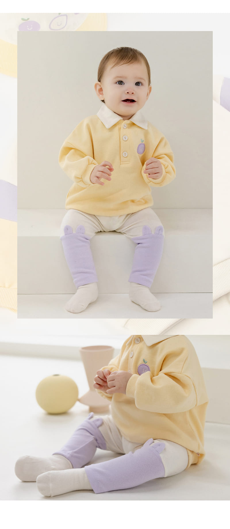 Kids Clara - Korean Baby Fashion - #babywear - Harmony Color Baby Leggings - 5