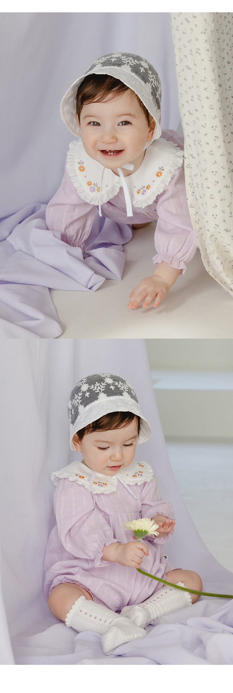 Kids Clara - Korean Baby Fashion - #babyoutfit - Brianna Baby Bonnet - 4