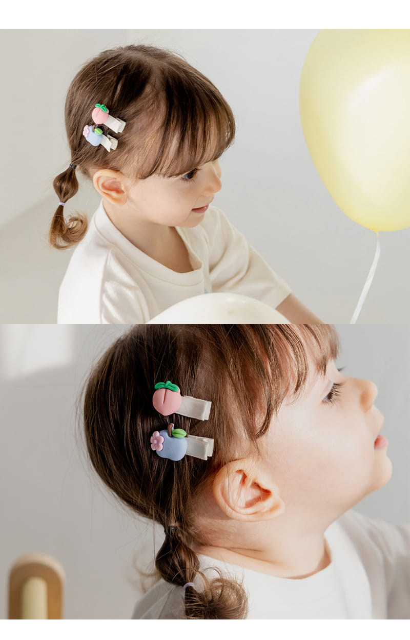 Kids Clara - Korean Baby Fashion - #onlinebabyboutique - Purto Mini Baby Hair Pin 3in1 Set ( 5ea 1set) - 2