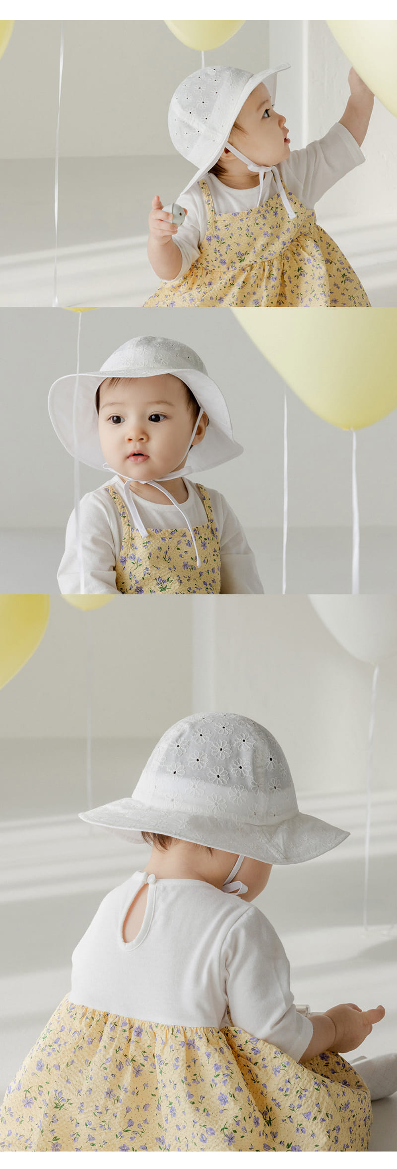 Kids Clara - Korean Baby Fashion - #babywear - Leanna Eyelet Baby Sun Hat - 4