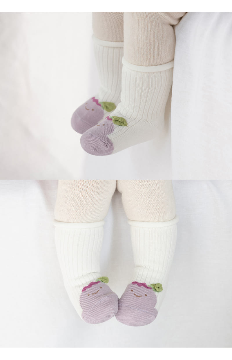 Kids Clara - Korean Baby Fashion - #onlinebabyshop - Berry Rolling Baby Socks (5ea 1set) - 5