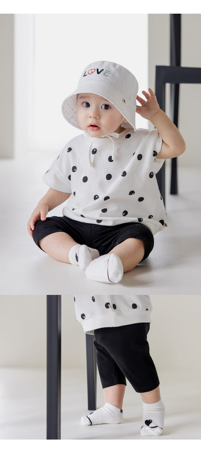 Kids Clara - Korean Baby Fashion - #onlinebabyshop - Cookies Baby Short Leggings - 2