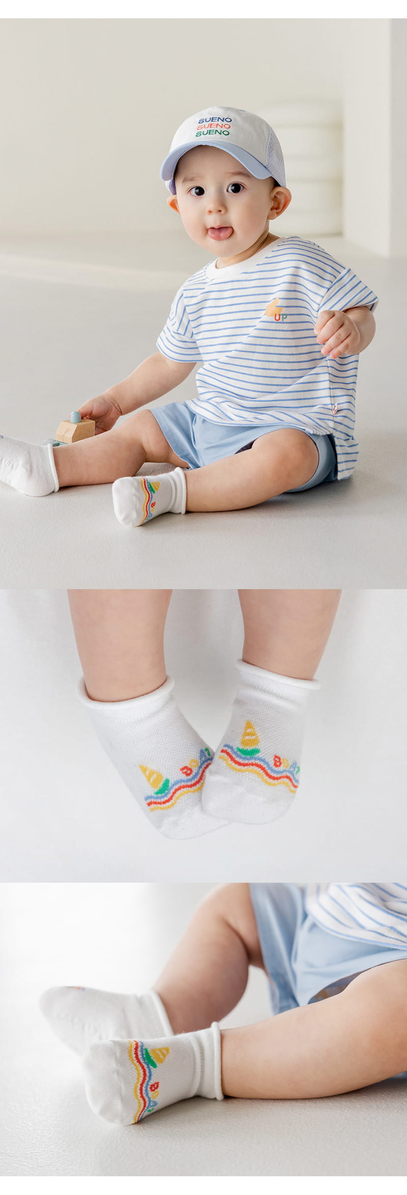 Kids Clara - Korean Baby Fashion - #onlinebabyshop - Bendy Rolling Summer Baby Socks (5ea 1set) - 6