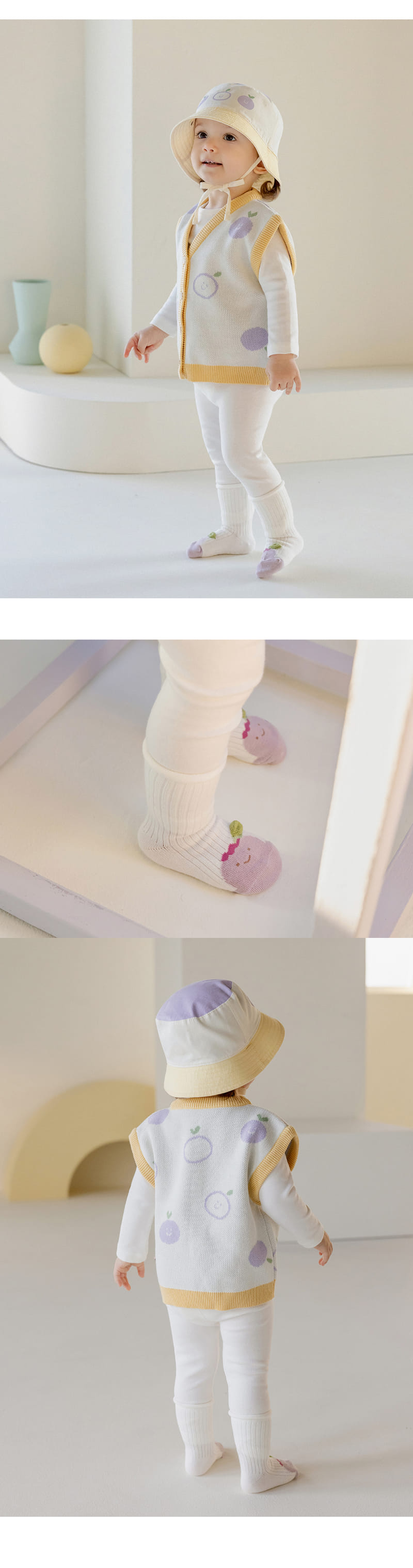 Kids Clara - Korean Baby Fashion - #smilingbaby - Berry Rolling Baby Socks (5ea 1set) - 6