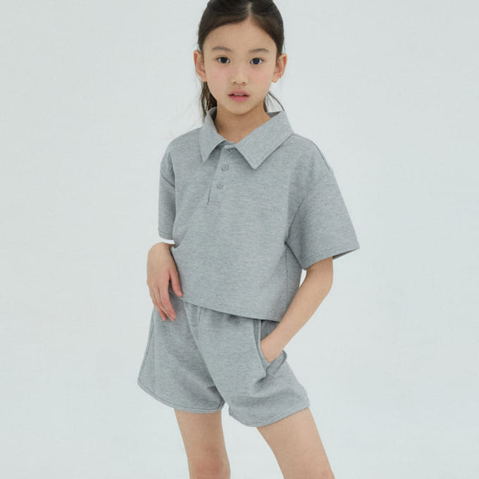 Kokoyarn - Korean Children Fashion - #Kfashion4kids - Laf Collar Top Bottom Set