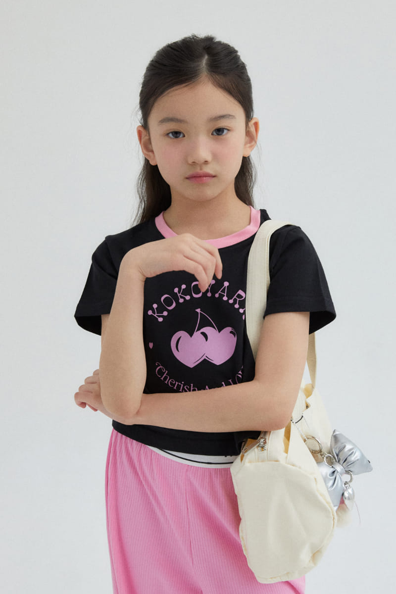 Kokoyarn - Korean Children Fashion - #kidsshorts - Cherry Crop Tee - 9