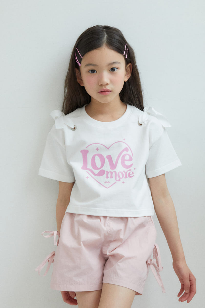 Kokoyarn - Korean Children Fashion - #littlefashionista - Heart More Ribbon Tee - 3