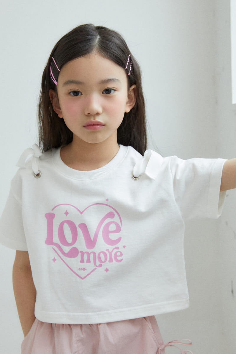 Kokoyarn - Korean Children Fashion - #prettylittlegirls - Heart More Ribbon Tee - 6