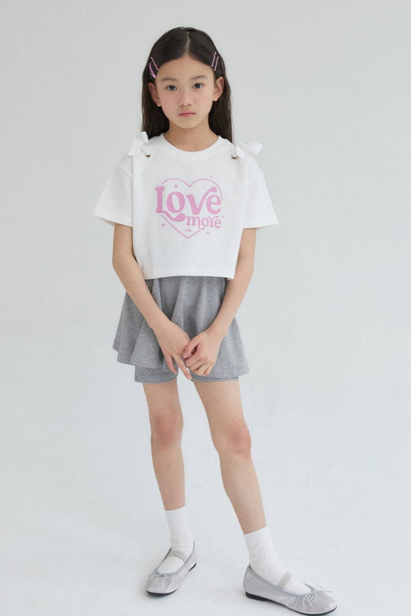 Kokoyarn - Korean Children Fashion - #toddlerclothing - Heart More Ribbon Tee - 8