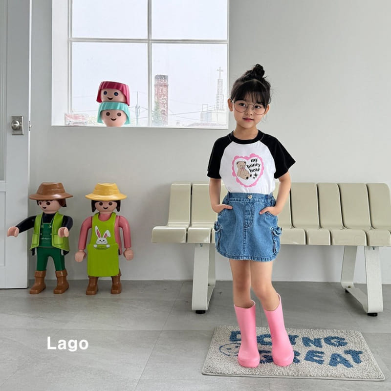 Lago - Korean Children Fashion - #kidzfashiontrend - Honey Bear Raglan Tee - 3