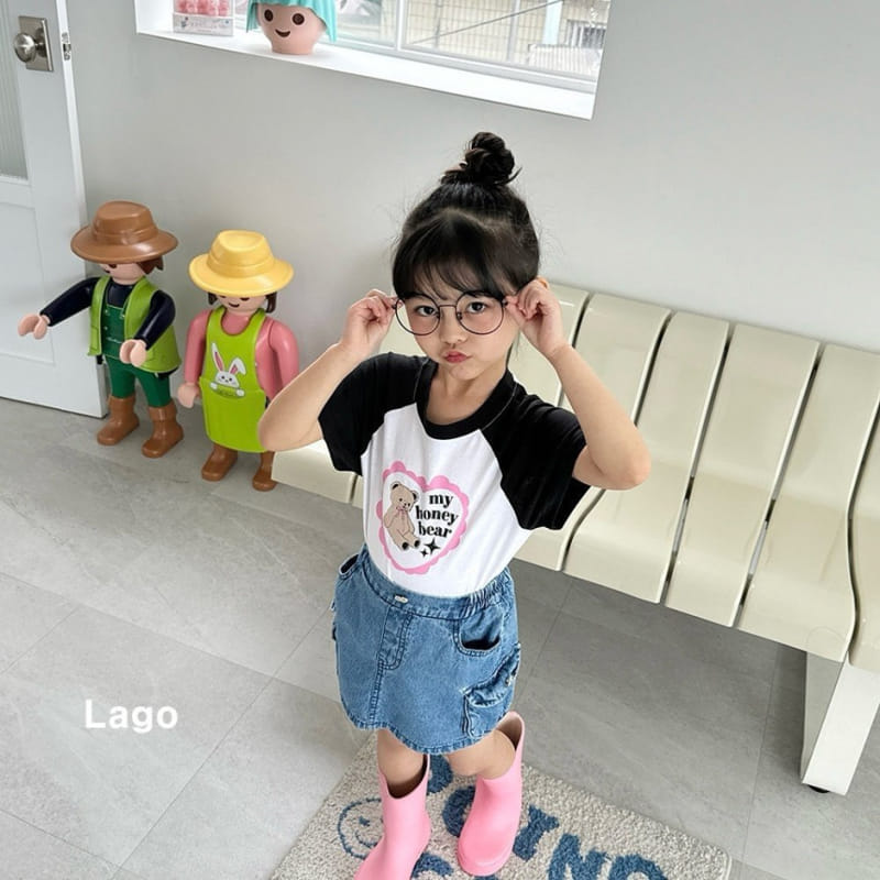 Lago - Korean Children Fashion - #magicofchildhood - Honey Bear Raglan Tee - 6