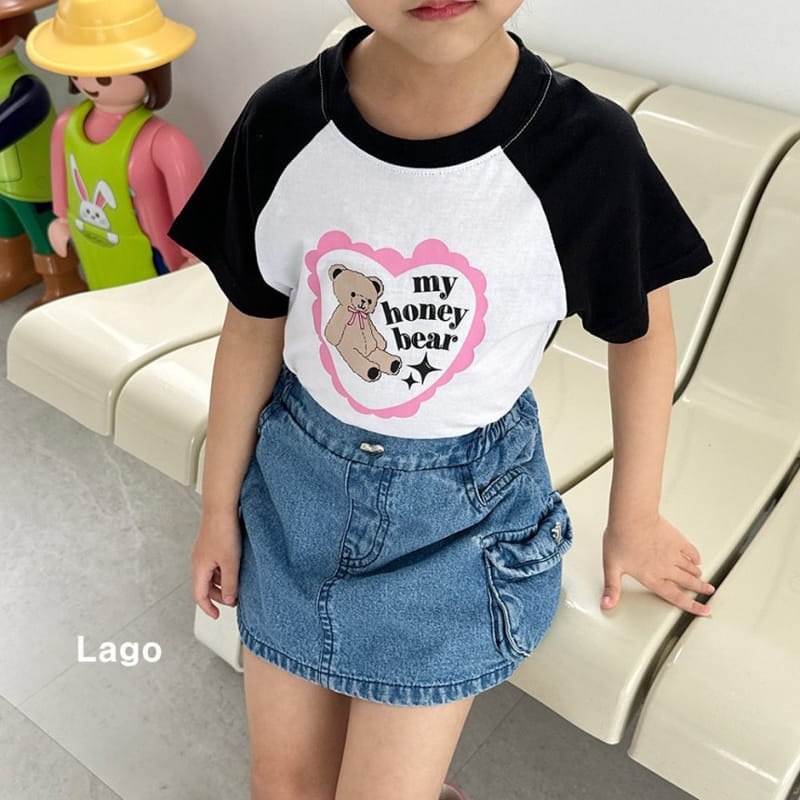 Lago - Korean Children Fashion - #prettylittlegirls - Honey Bear Raglan Tee - 8