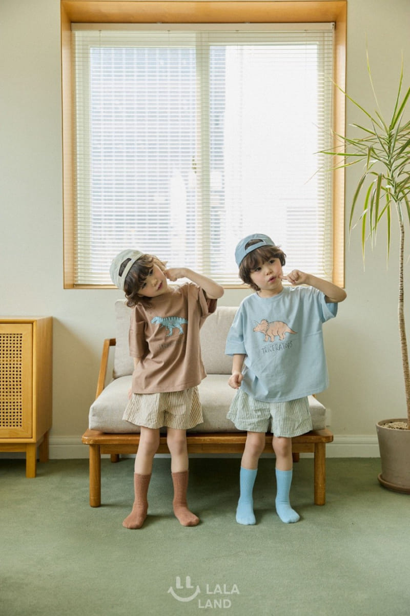 Lalaland - Korean Children Fashion - #kidsshorts - Dino Tee - 3