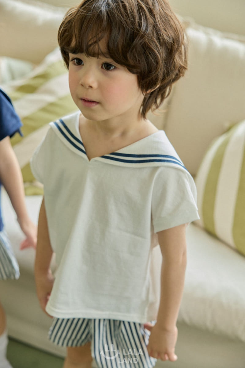 Lalaland - Korean Children Fashion - #kidzfashiontrend - Marine Collar Tee - 11