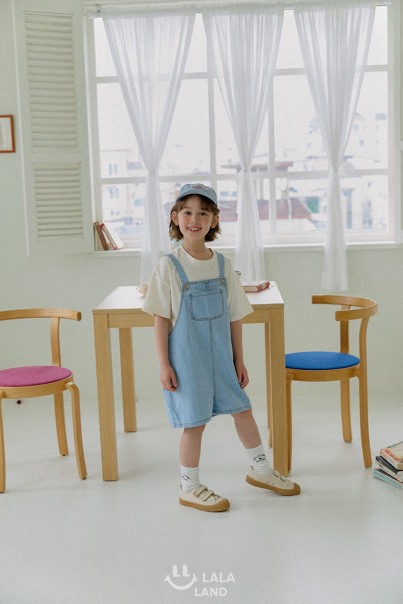 Lalaland - Korean Children Fashion - #littlefashionista - Denim Dungarees - 4