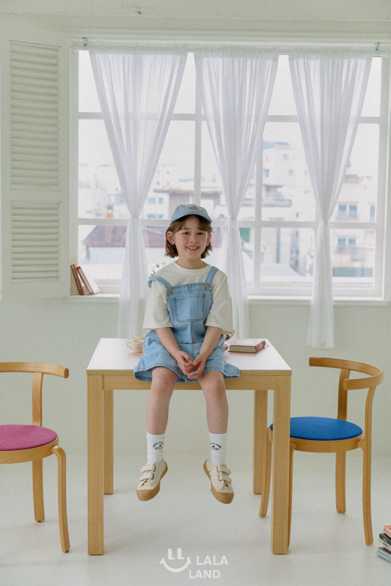 Lalaland - Korean Children Fashion - #minifashionista - Denim Dungarees - 5