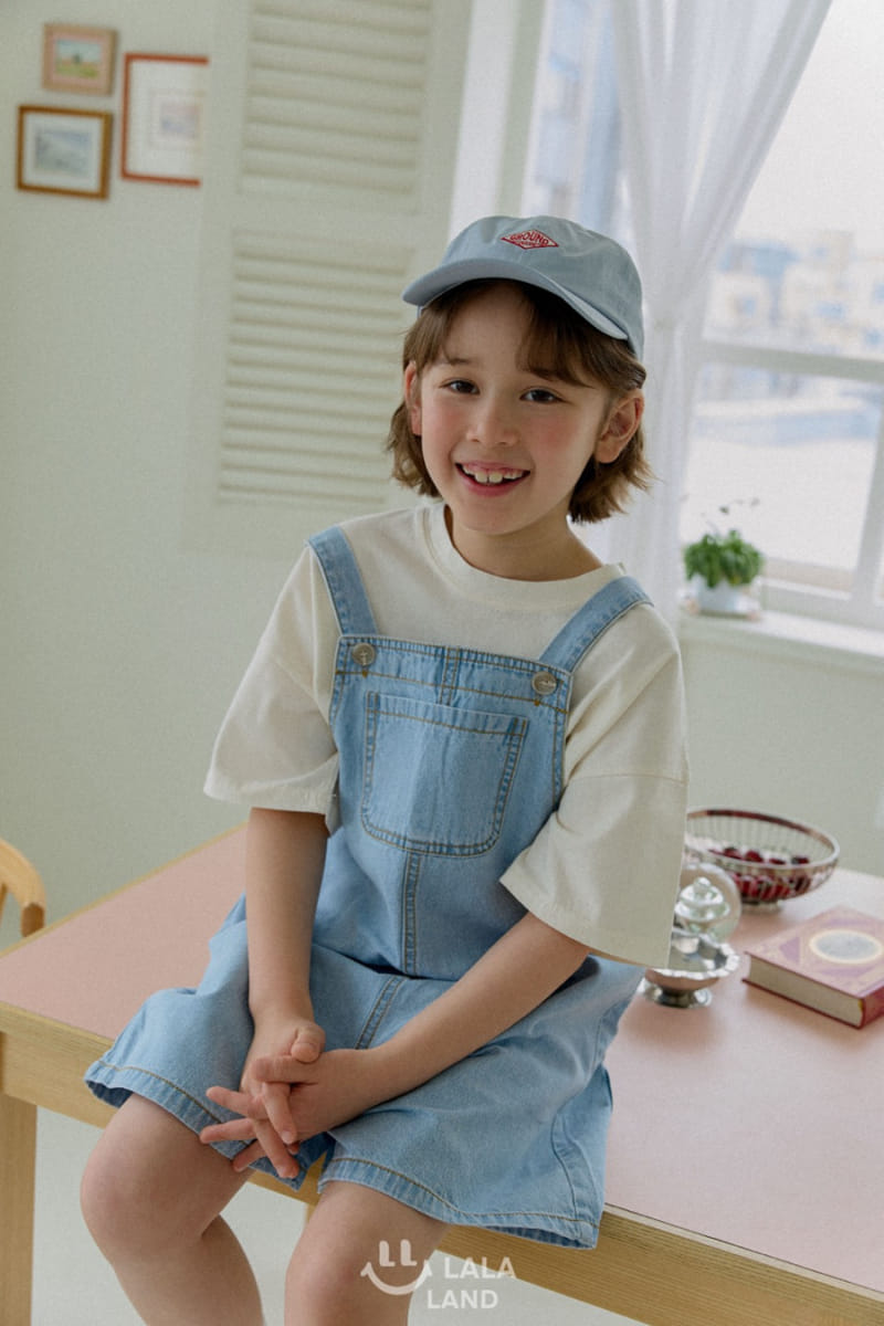 Lalaland - Korean Children Fashion - #prettylittlegirls - Denim Dungarees - 6