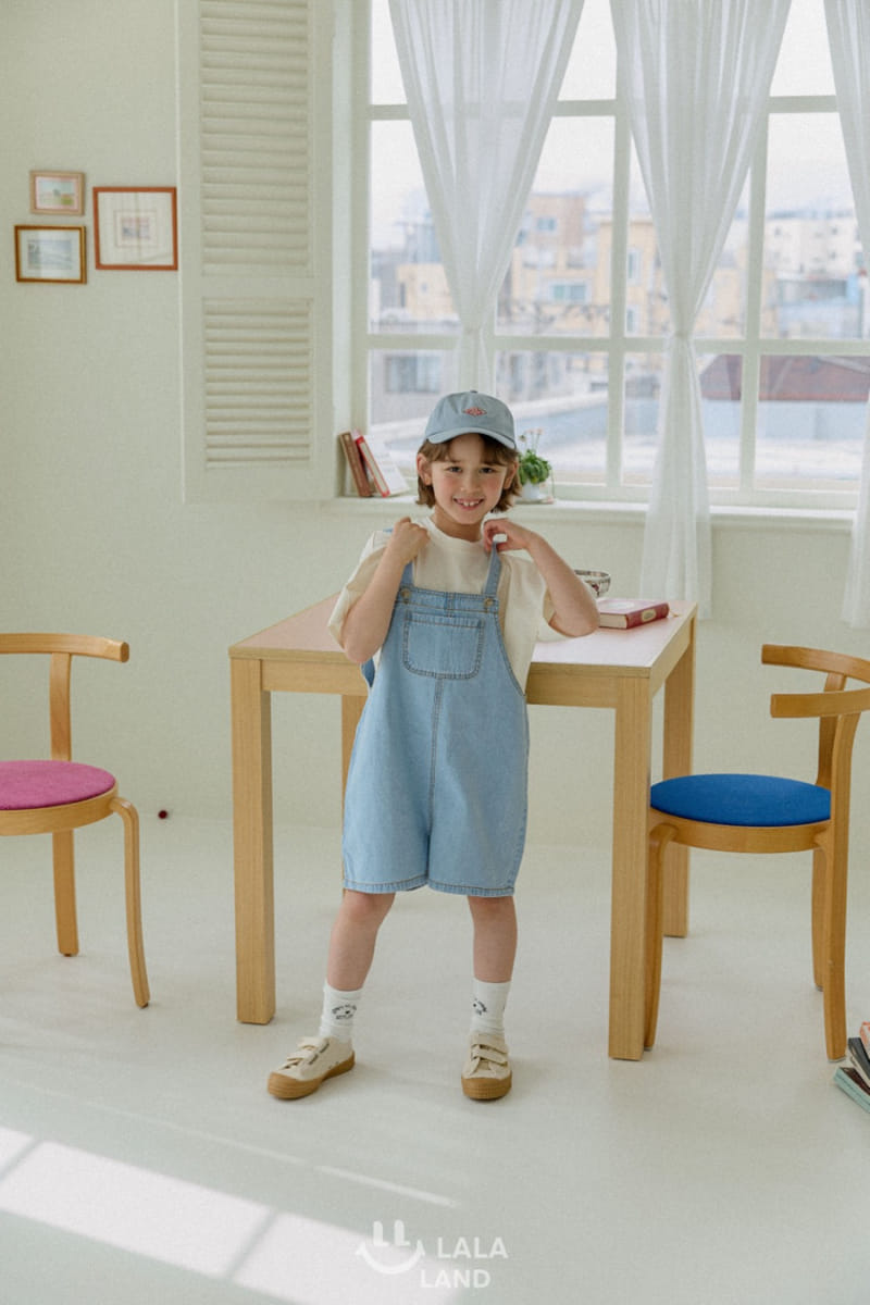 Lalaland - Korean Children Fashion - #stylishchildhood - Denim Dungarees - 9