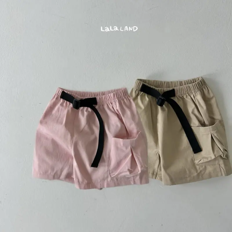 Lalaland - Korean Children Fashion - #stylishchildhood - Belt Cargo Shorts - 2