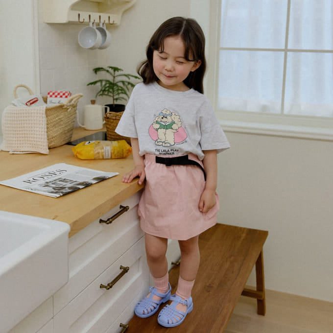 Lalaland - Korean Children Fashion - #todddlerfashion - Belt Cargo Skirt
