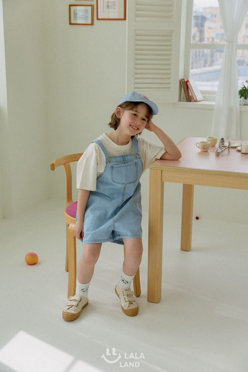 Lalaland - Korean Children Fashion - #toddlerclothing - Denim Dungarees - 8