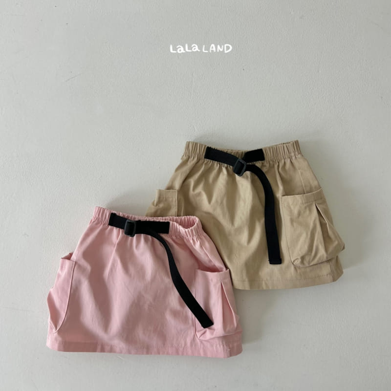 Lalaland - Korean Children Fashion - #toddlerclothing - Belt Cargo Skirt - 2