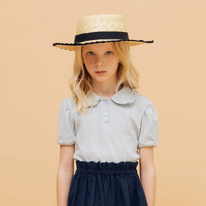 Le Bev - Korean Children Fashion - #designkidswear - Roe Eyelet Collar Tee