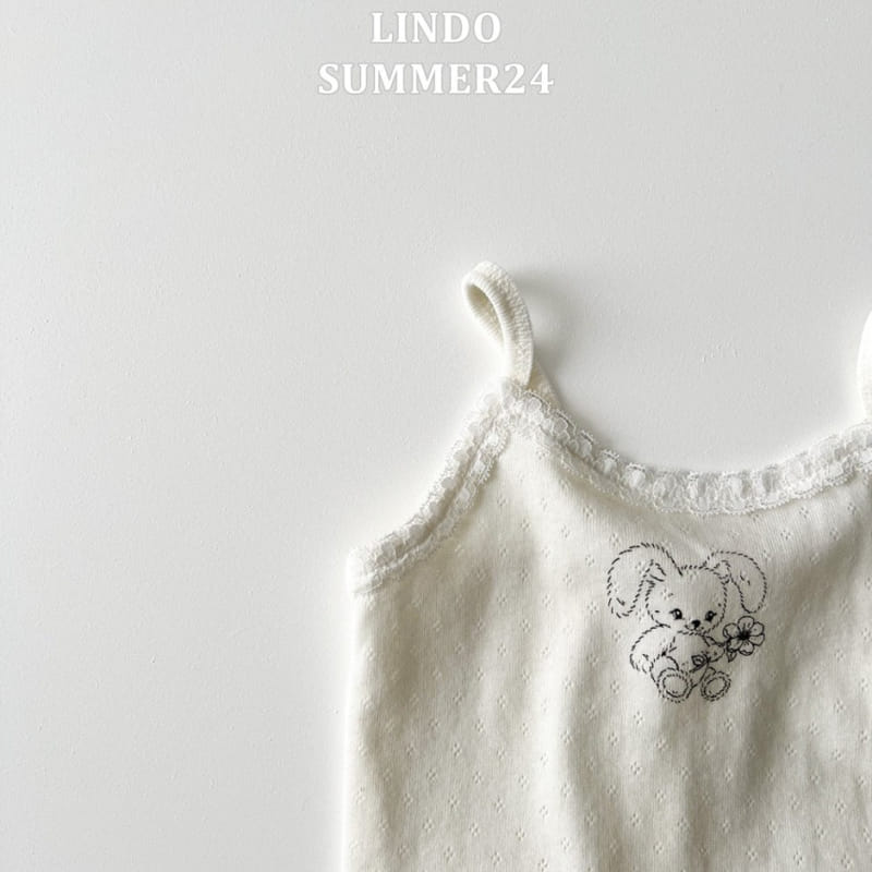 Lindo - Korean Children Fashion - #Kfashion4kids - Eyelet Rabbit Sleeveless Tee - 6