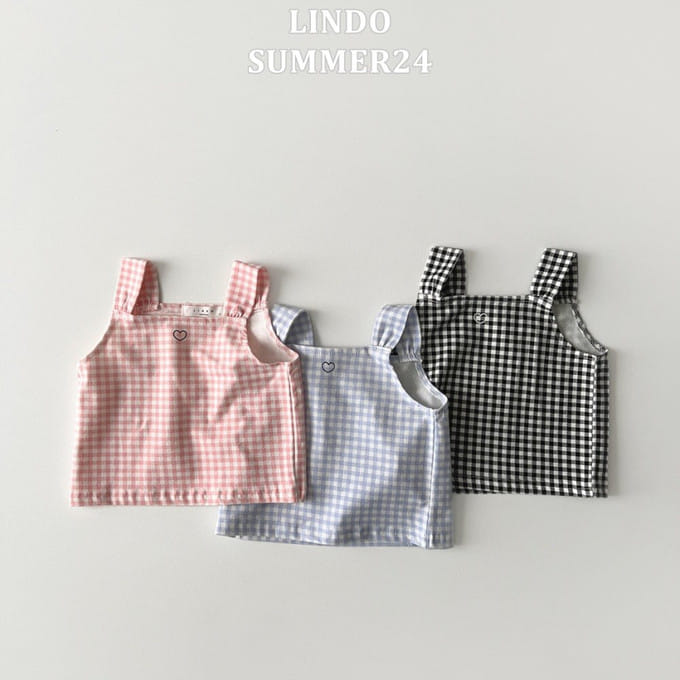 Lindo - Korean Children Fashion - #Kfashion4kids - Mini Check Sleeveless Tee