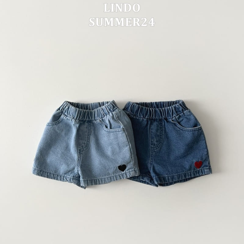 Lindo - Korean Children Fashion - #Kfashion4kids - Denim Heart Pants - 7