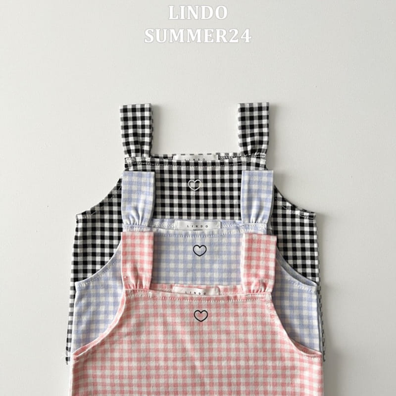 Lindo - Korean Children Fashion - #designkidswear - Mini Check Sleeveless Tee - 9