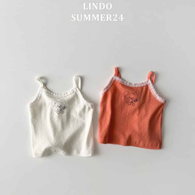 Lindo - Korean Children Fashion - #discoveringself - Eyelet Rabbit Sleeveless Tee