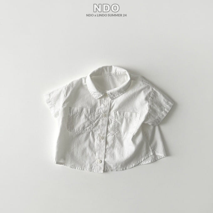 Lindo - Korean Children Fashion - #discoveringself - White Short Sleeve Shirt