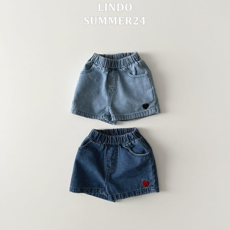 Lindo - Korean Children Fashion - #discoveringself - Denim Heart Pants - 2