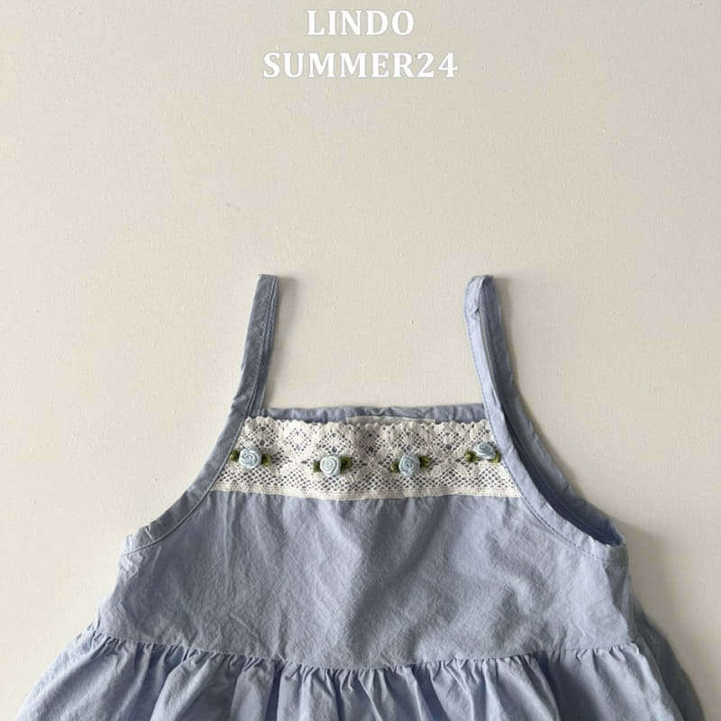 Lindo - Korean Children Fashion - #fashionkids - Rose Sleeveless One-Piece - 7