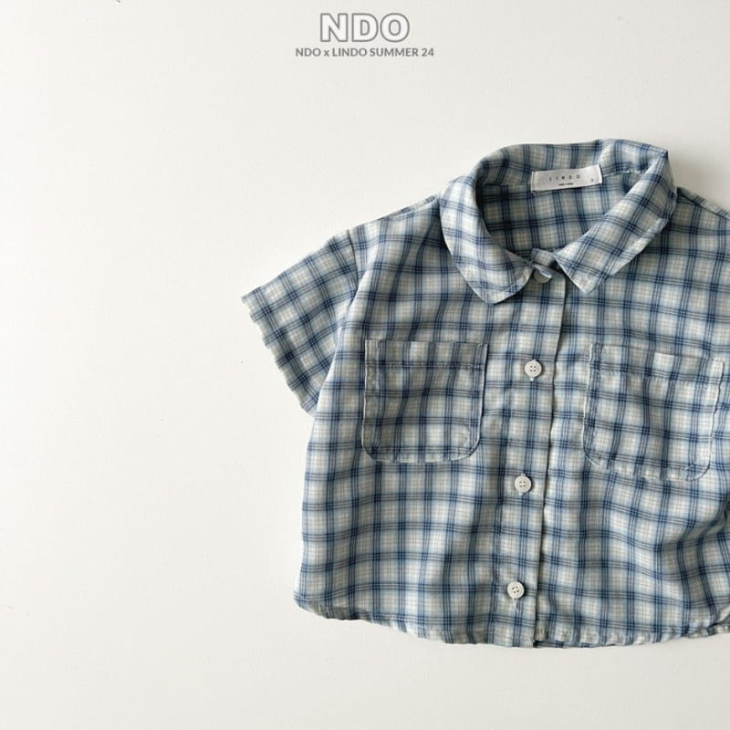 Lindo - Korean Children Fashion - #fashionkids - Check Short Sleeve Shirt - 4