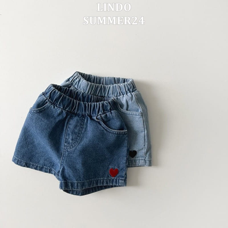 Lindo - Korean Children Fashion - #fashionkids - Denim Heart Pants - 4