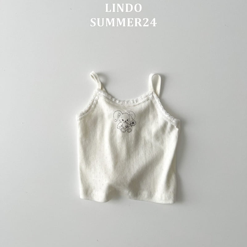 Lindo - Korean Children Fashion - #kidsshorts - Eyelet Rabbit Sleeveless Tee - 4