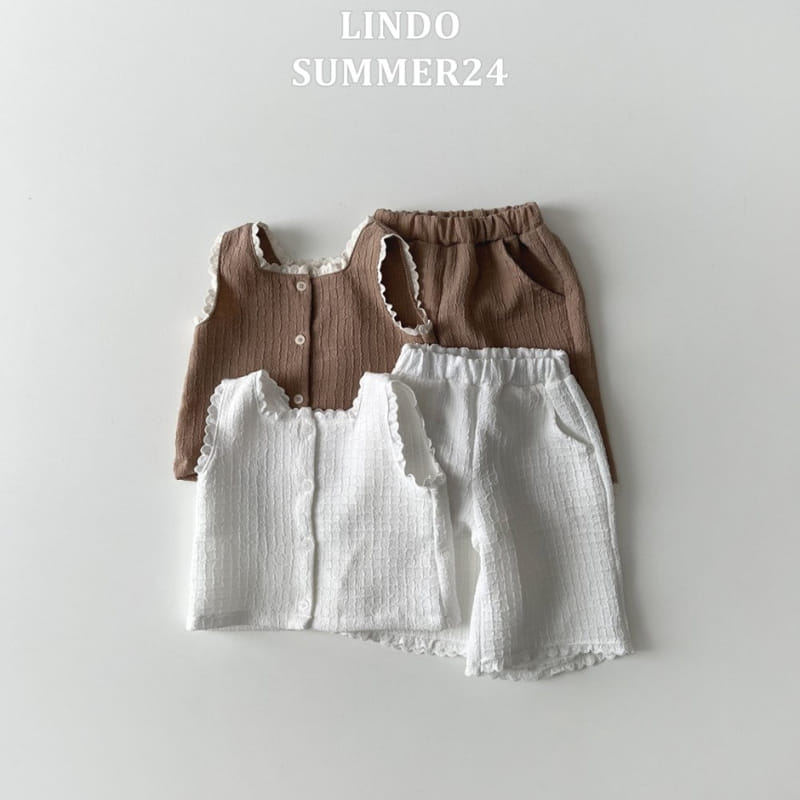 Lindo - Korean Children Fashion - #kidsshorts - Lindsey Lace Top Bottom Set - 4