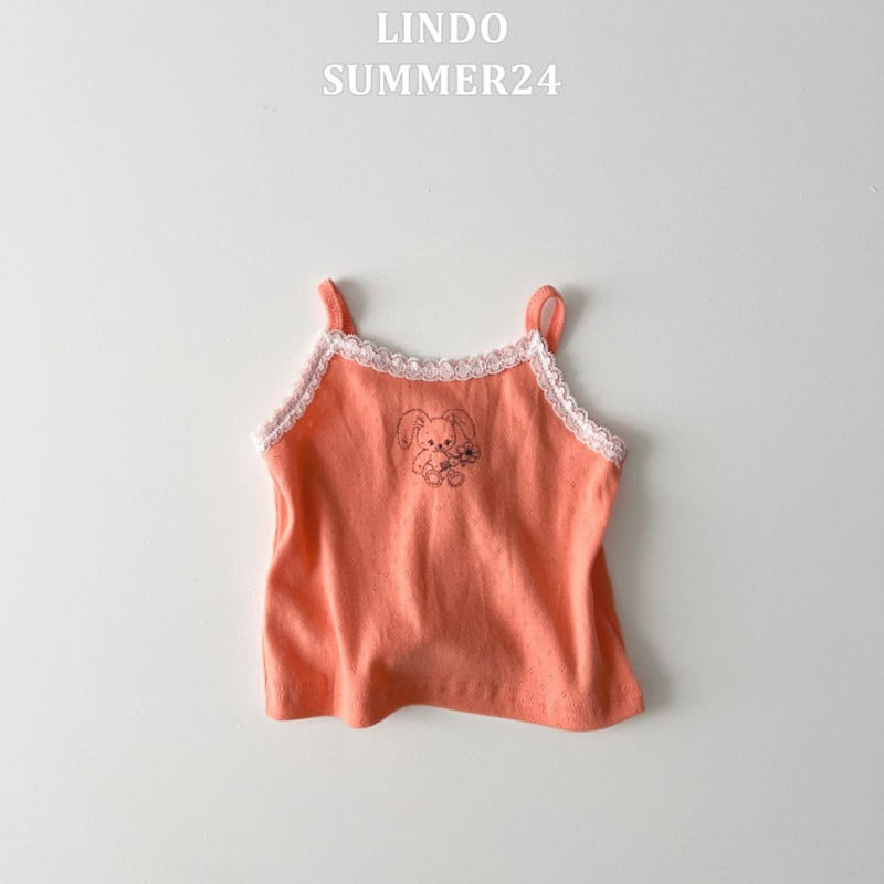 Lindo - Korean Children Fashion - #kidzfashiontrend - Eyelet Rabbit Sleeveless Tee - 5