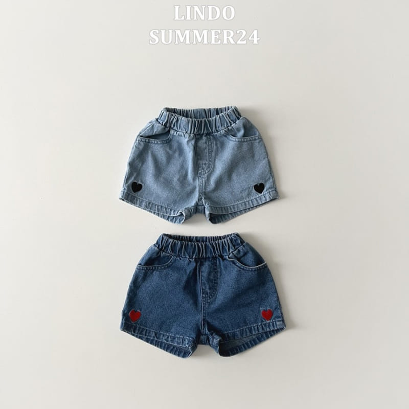 Lindo - Korean Children Fashion - #littlefashionista - Denim Heart Pants - 8