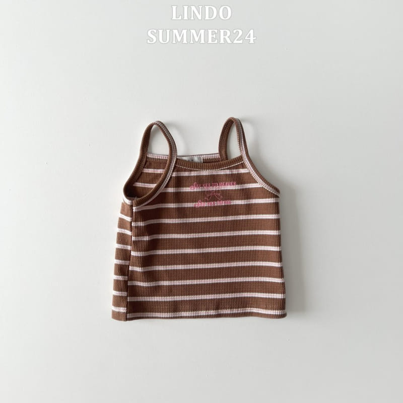 Lindo - Korean Children Fashion - #magicofchildhood - Strawberry Choco Waffle Sleeveless Tee - 6