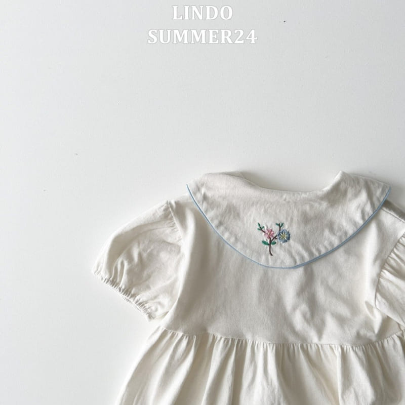 Lindo - Korean Children Fashion - #minifashionista - Spring Flower Embroidery One-Piece - 10