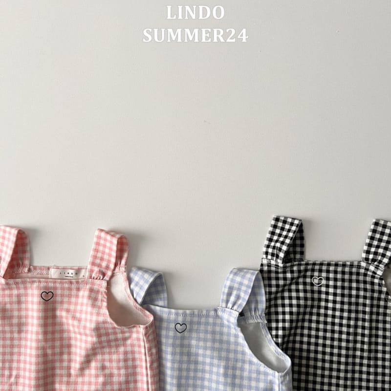 Lindo - Korean Children Fashion - #magicofchildhood - Mini Check Sleeveless Tee - 4