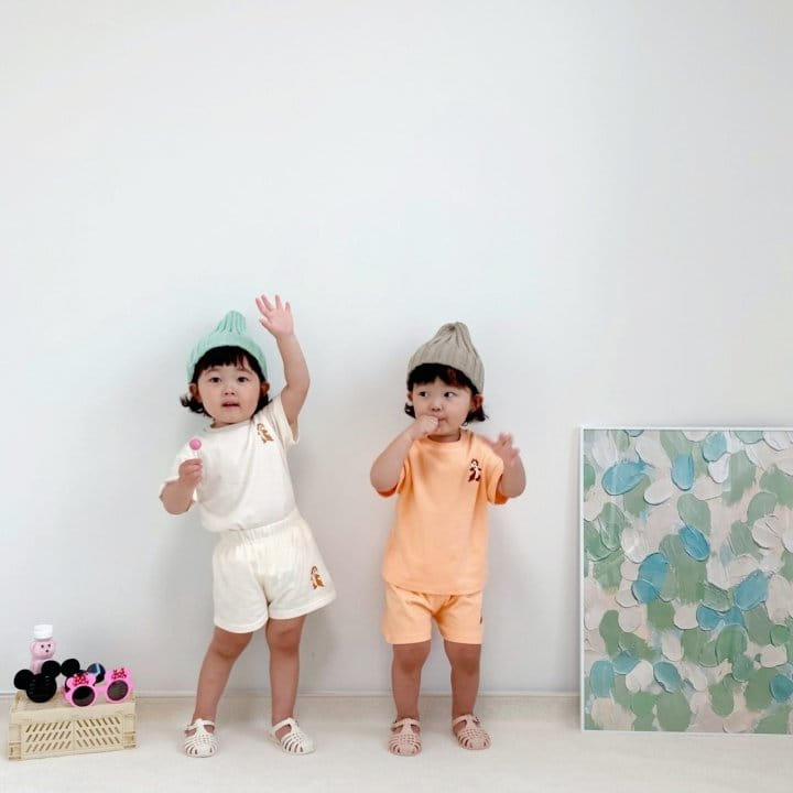 Little Rabbit - Korean Children Fashion - #childrensboutique - Simple Top Bottom Set - 5