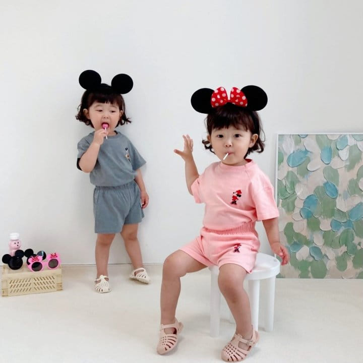 Little Rabbit - Korean Children Fashion - #todddlerfashion - Simple Top Bottom Set