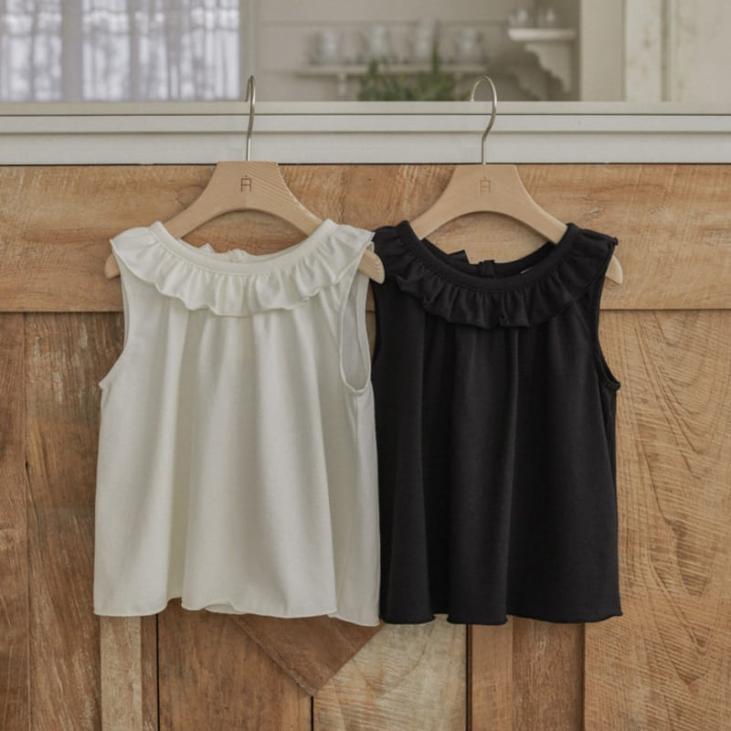 Lolobole - Korean Children Fashion - #childofig - Big Ribbon Sleeveless Tee - 2